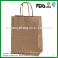 Recycled wholesale cheap brown paper bags with handles